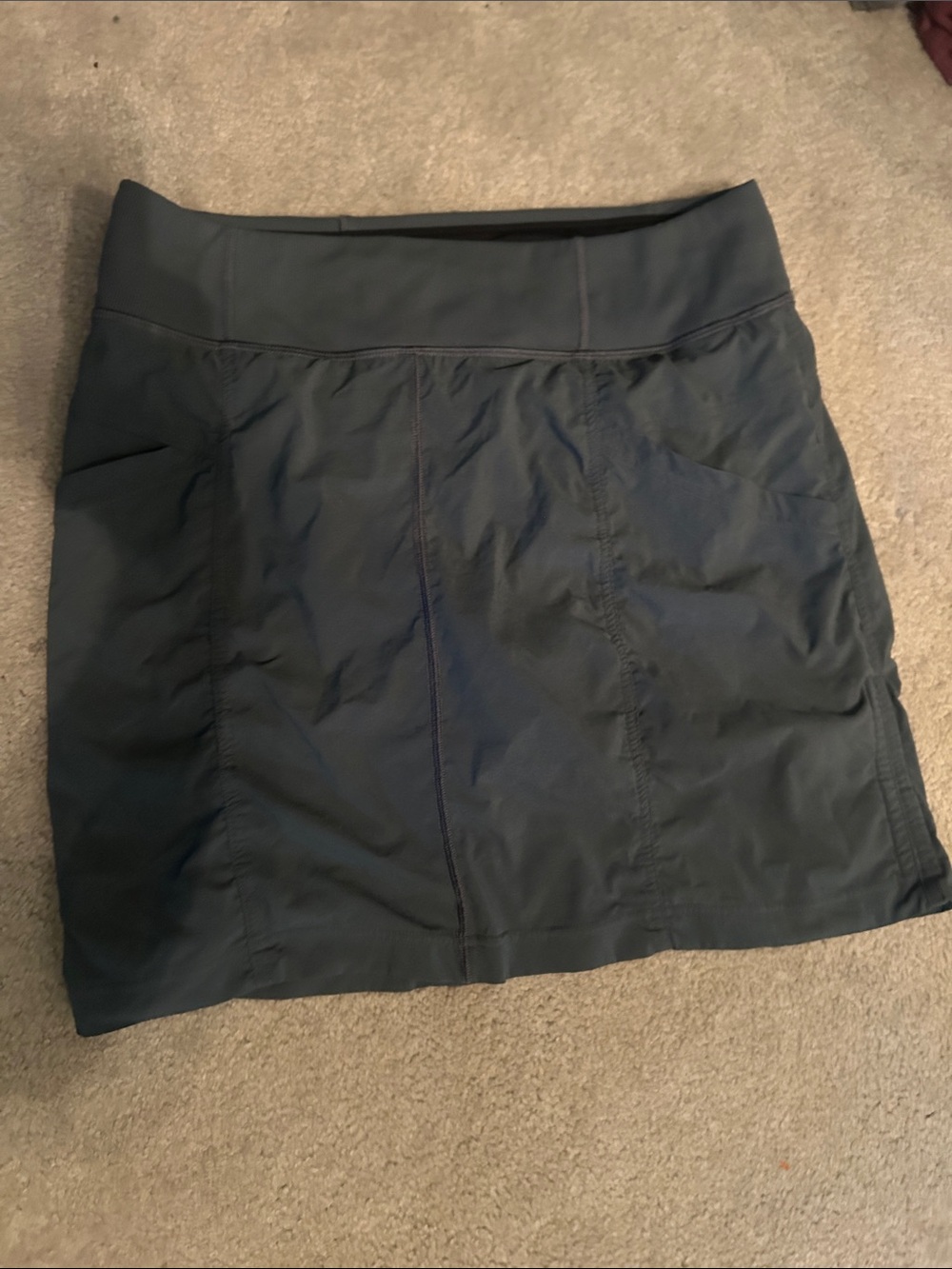 Prana Mini Active Skort in Charcoal Gray